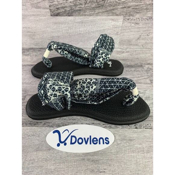 Sanuk Womens Yoga Sling 2 Sandals Size 5 Black & White - Picture 4 of 5